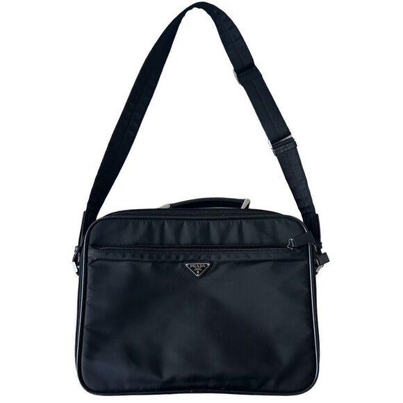 Authentic Prada Black Nylon Briefcase Bag - Picture 1 of 13